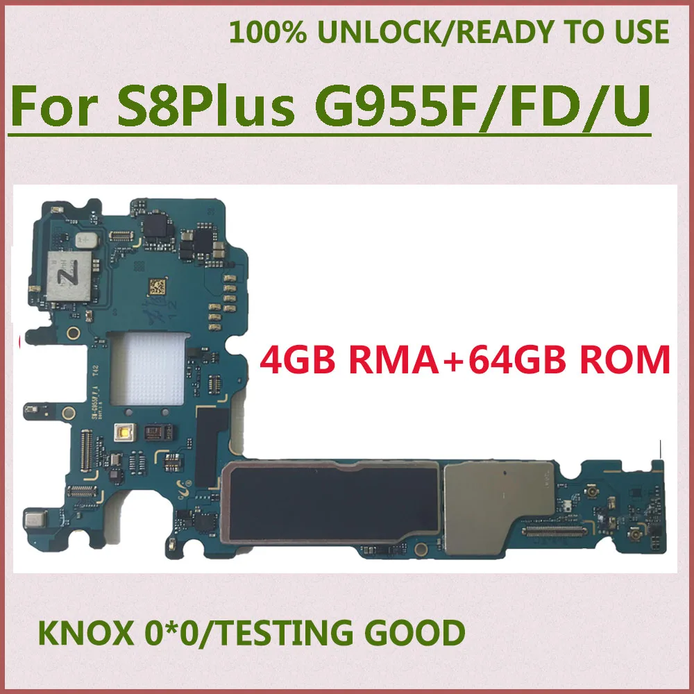 Для Samsung Galaxy S8 Plus G955F G955FD G955U 64 Гб 2 SIM материнская плата оригинальная
