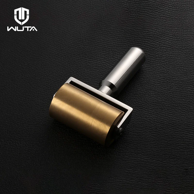 WUTA дизайн твердая латунь+ нержавейка Leather ролик край: Святой самый лучший номер модели и плавного нанесения клеевого покрытия DIY Инструменты 65 мм-1000 г