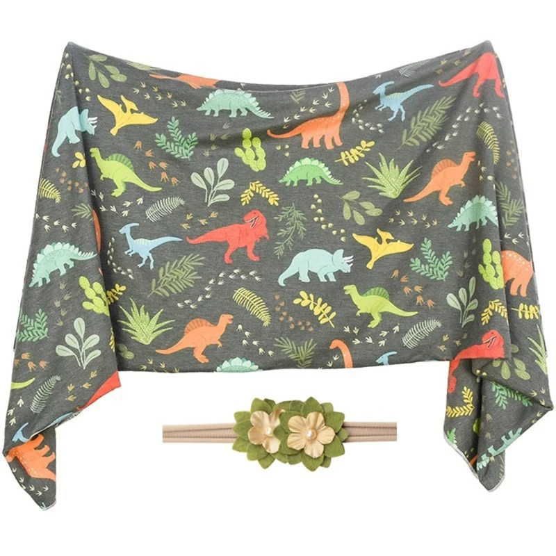 

2 шт., пеленки для новорожденных и повязка на голову