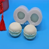 3d two hole macaron candle silicone mold gypsum fragrance soap resin moulds chocolate tool