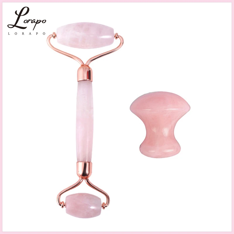 

Facial Massager Natural Rose Quartz Roller Jade Roller Set Jade Melon Sand Stone Massage Relaxing Body Massager Skin Care Tools
