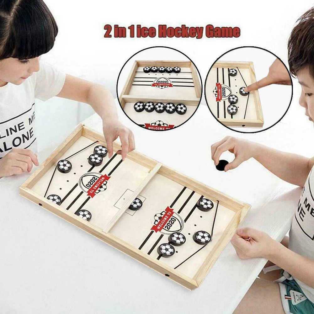 

Ice Hockey Slingshot Table Bouncing Chess Entertainment Foosball Winner Fast Action Shooting Family Game Party Parent-child