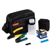 DEBAOFU Fiber Optic Tool 7 in 1 FTTH Splice fiber optic tool kits Fibre stripper + fiber cleaver and tools bag Kit