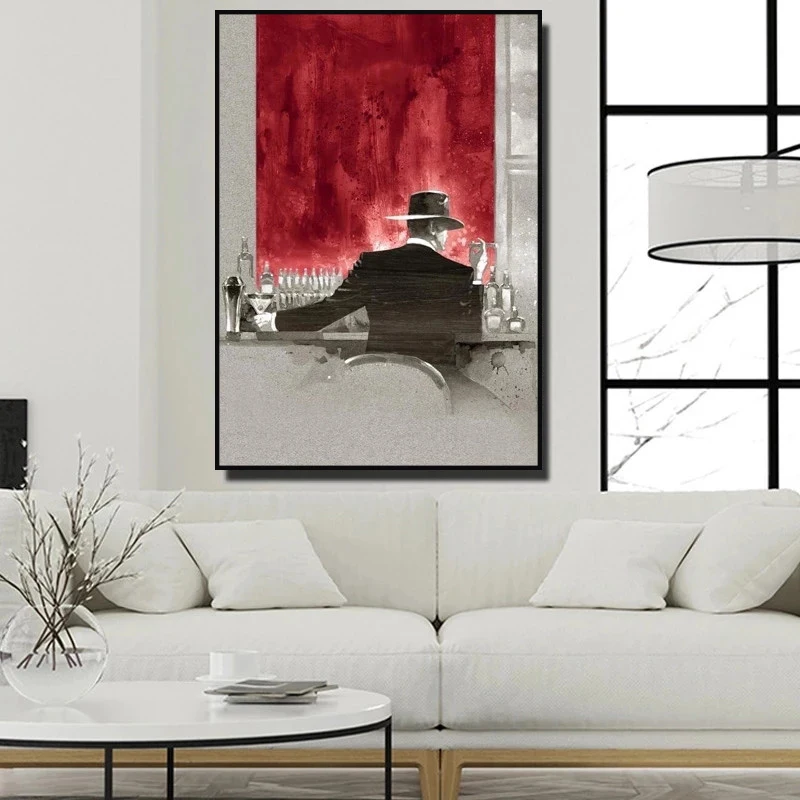 Плакаты для спальни холст с изображением женщины и мужчины удовольствием пьют в