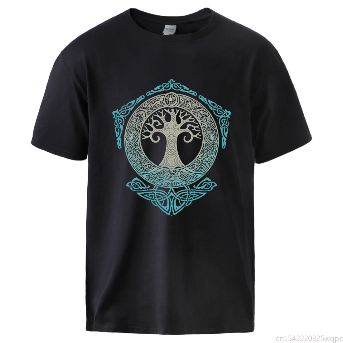 

T-shirts For Man Yggdrasil Norse Mythology Summer Cotton T Shirts Tee Male Casual Short Sleeve Crewneck Streetwear Tee