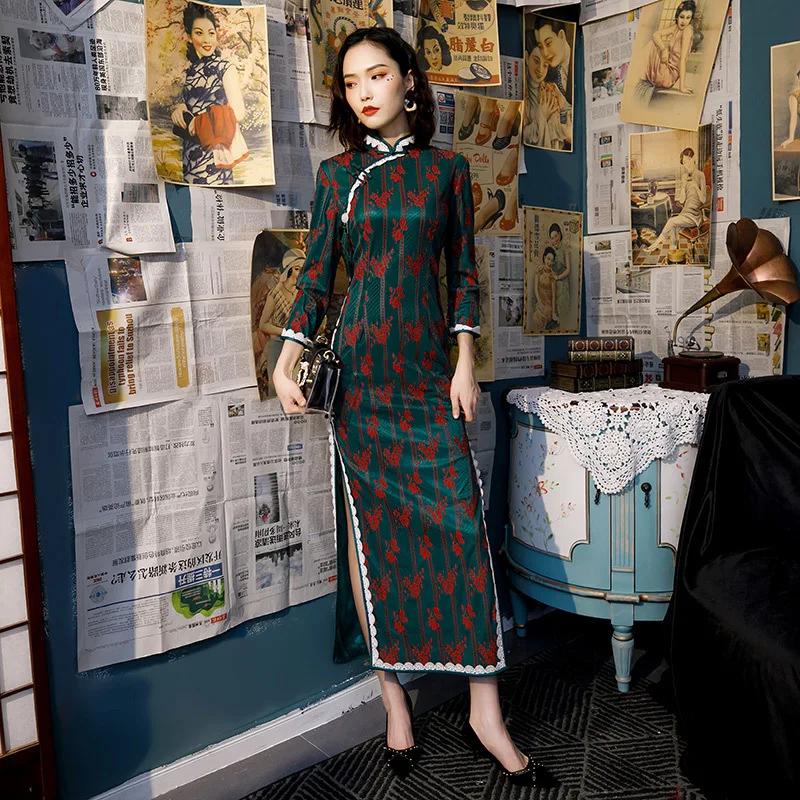 Сексуальное женское кружевное тонкое китайское платье свадебное для невесты