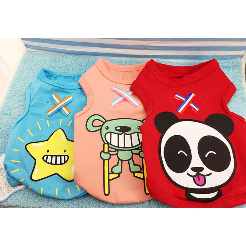 

Dog Clothes with Cartoon Print Durable Breathable Long Lasting Comfrortable to Wear Lightweight for Summer Spring MAZI888