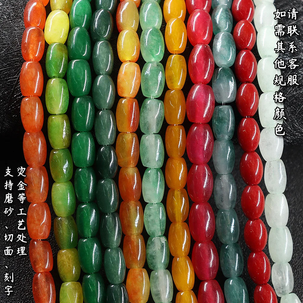 OMH Z40 6x9 мм натуральный нефрит полированный ювелирный DIY изготовляющий браслет