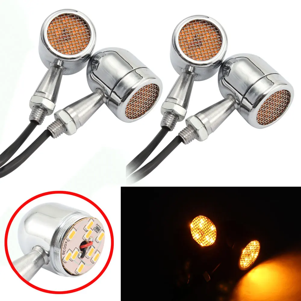 Мотоциклетный хромированный светодиодный тормозной светильник с поворотным