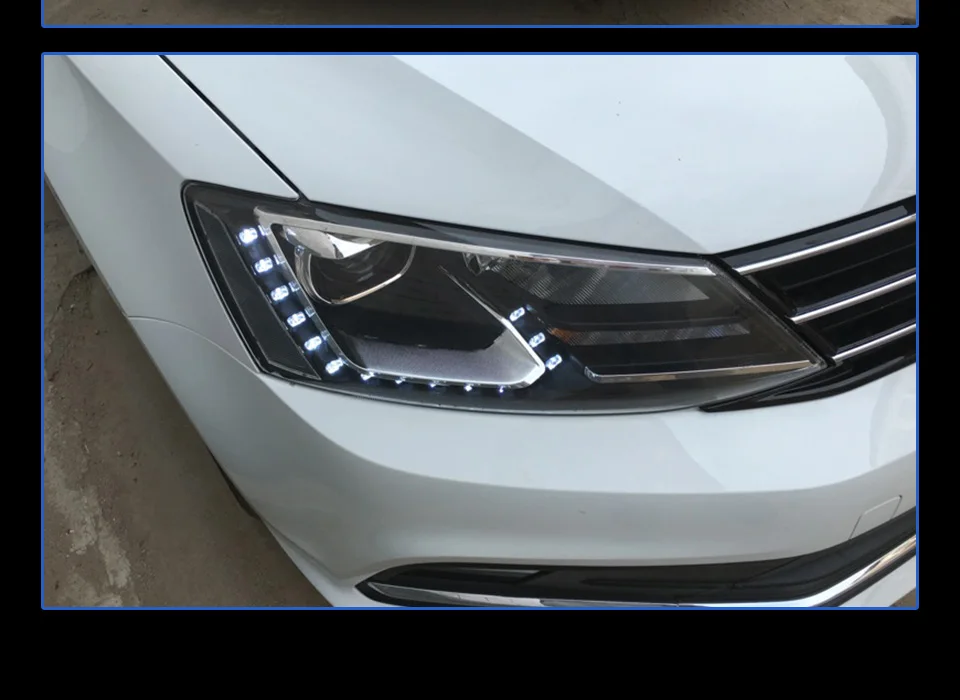 Фары для автомобиля VW 2011- Jetta GLI MK6 DRL дневные ходовые огни Светодиодный Биксеноновая лампа Противотуманные фары, аксессуары для автомобиля