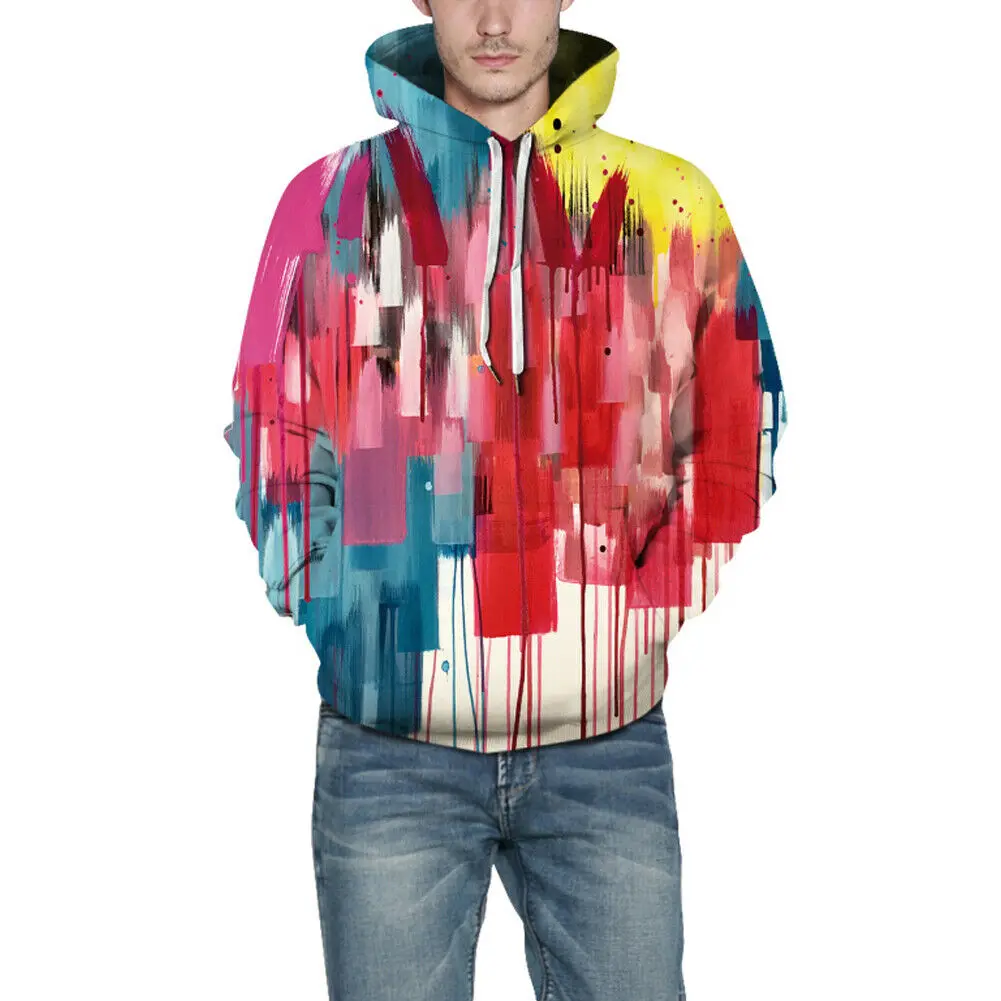 2019 Multi-Styles Adult Man Big Pocket Long Sleeve Hoodie Outwear Male Pullover Casual 3D Print Hooded Sweatshirt Plus Size | Мужская