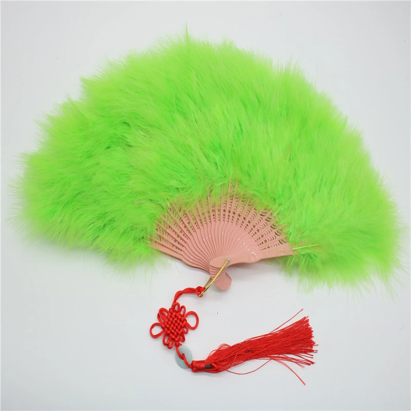 Большой пушистый веер из индейки и пера Дамский реквизит для удержания танцев