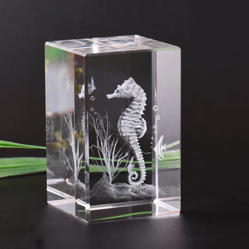 Креативное морское животное гиппокампус морской дракон кристалл гравировка