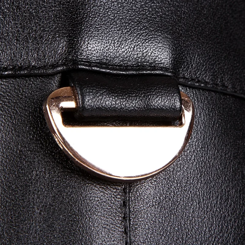 Женские зимние полусапожки из натуральной кожи на толстом высоком каблуке с