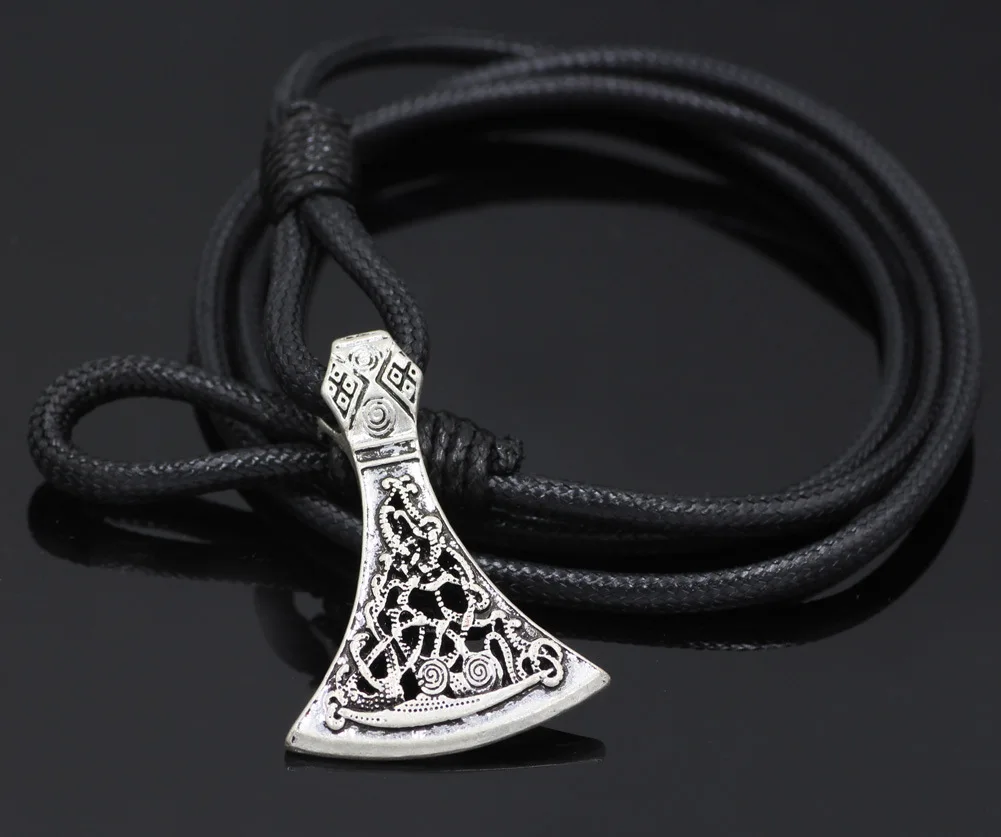 Прямая поставка с аниме из нержавеющей стали подвеской викинга Ax ручной работы