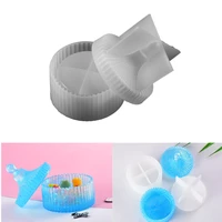 candy storage box silicone mold uv epoxy resin mold beads round storage jar moulds for diy crafts jewelry making handicraft tool