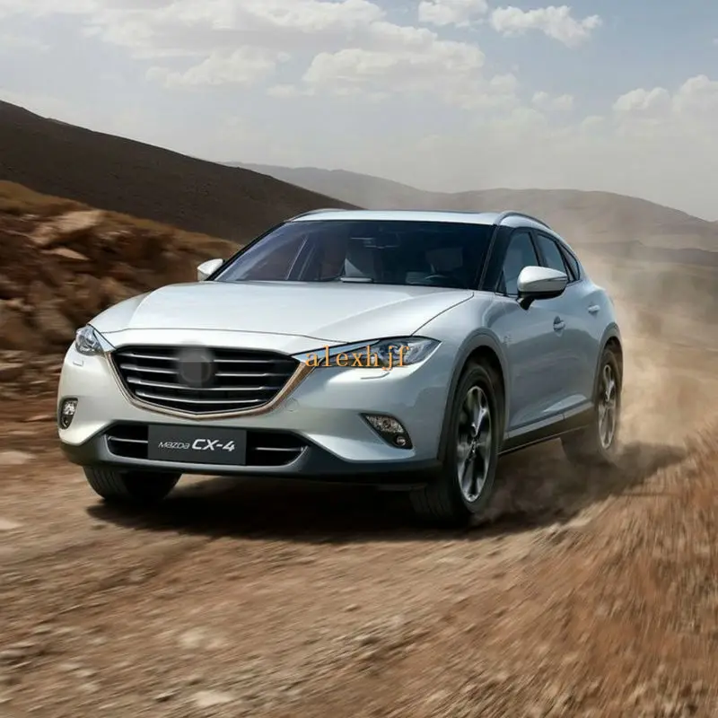 Чехол для зеркала заднего вида Varthion Mazda CX 4 2017 + большое поле зрения синее зеркало