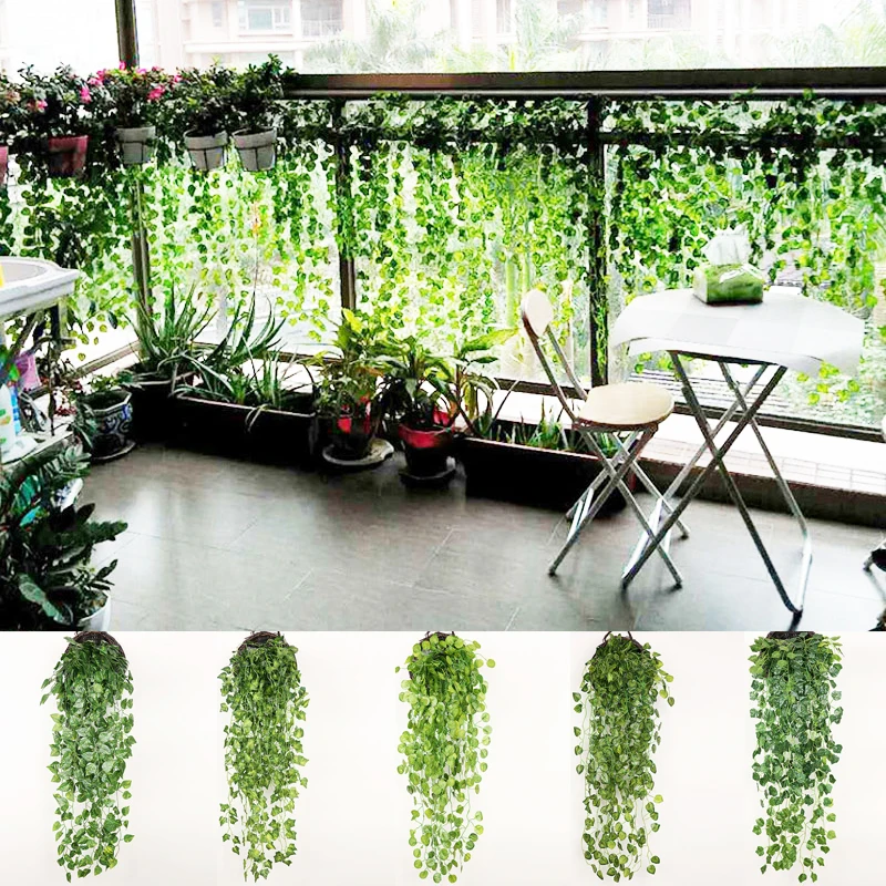 Искусственные растения искусственные зеленые листья подвесные стены листва