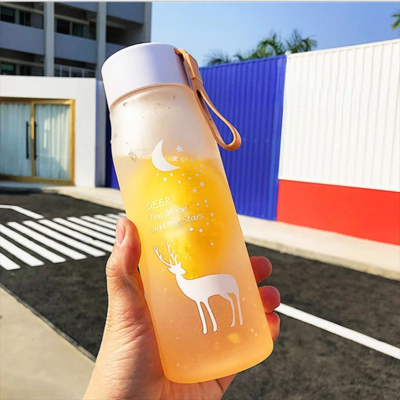 Новая Спортивная бутылка для воды матовая пластиковая Удобная кружка креативная