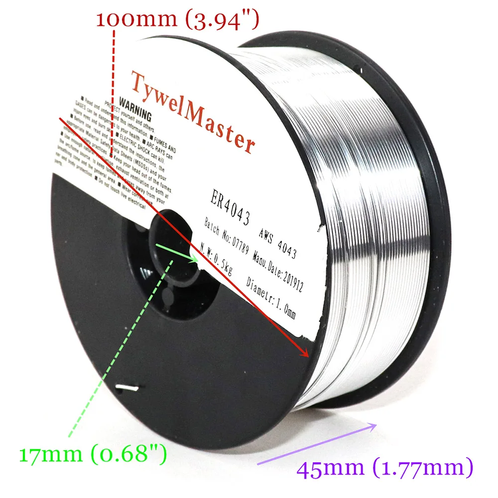 Сварочная проволока TywelMaster ER4043 AlSi5 ER5356 AlMg5Cr 0 5 кг 8/1 0/1 2 мм