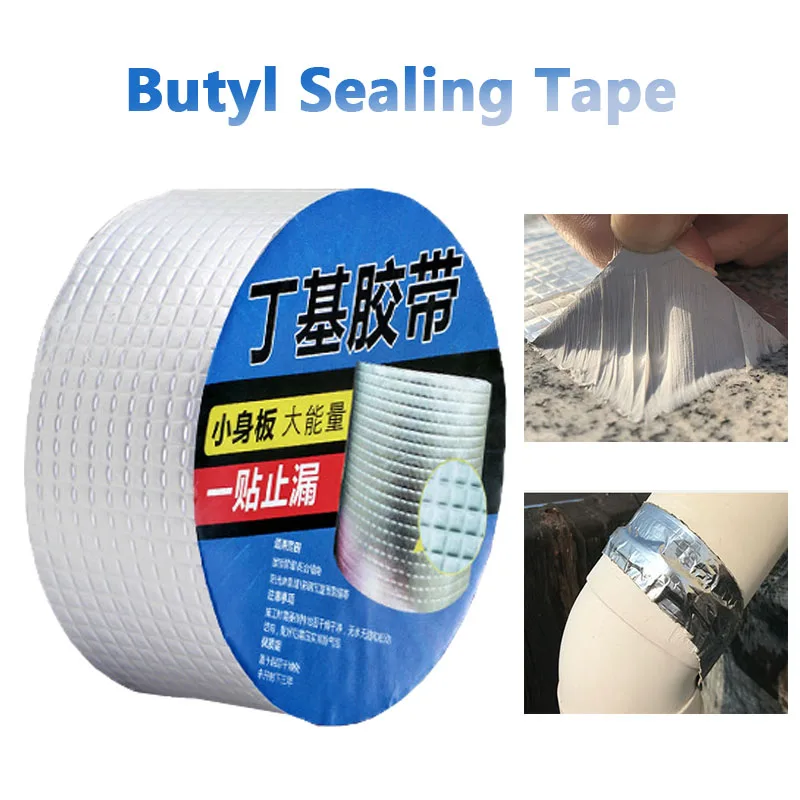 

Super Strong Aluminum Foil Butyl Tape Waterproof Thicken Self Adhesive Sealing Tape For Roof Pipe Repair Stop Leak Sticker Tape