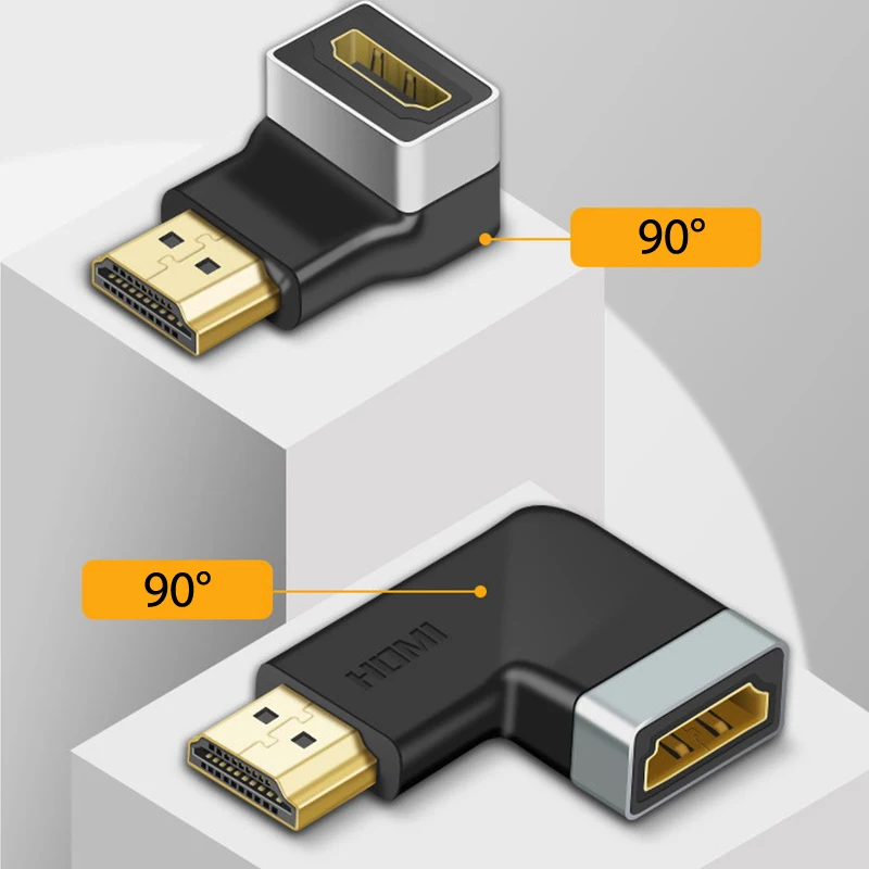 Адаптер HDMI 90 270 градусов фотоадаптер под прямым углом HD 4K кабельный разъем для