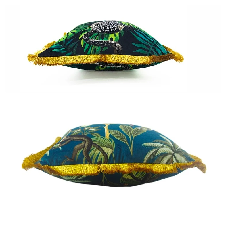 Наволочка DUNXDECO декоративная наволочка для подушки Винтажный чехол с тропической