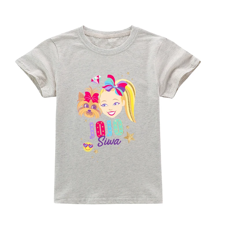 Футболка с короткими рукавами для девочек забавная летняя футболка Jojo Siwa 2020 |