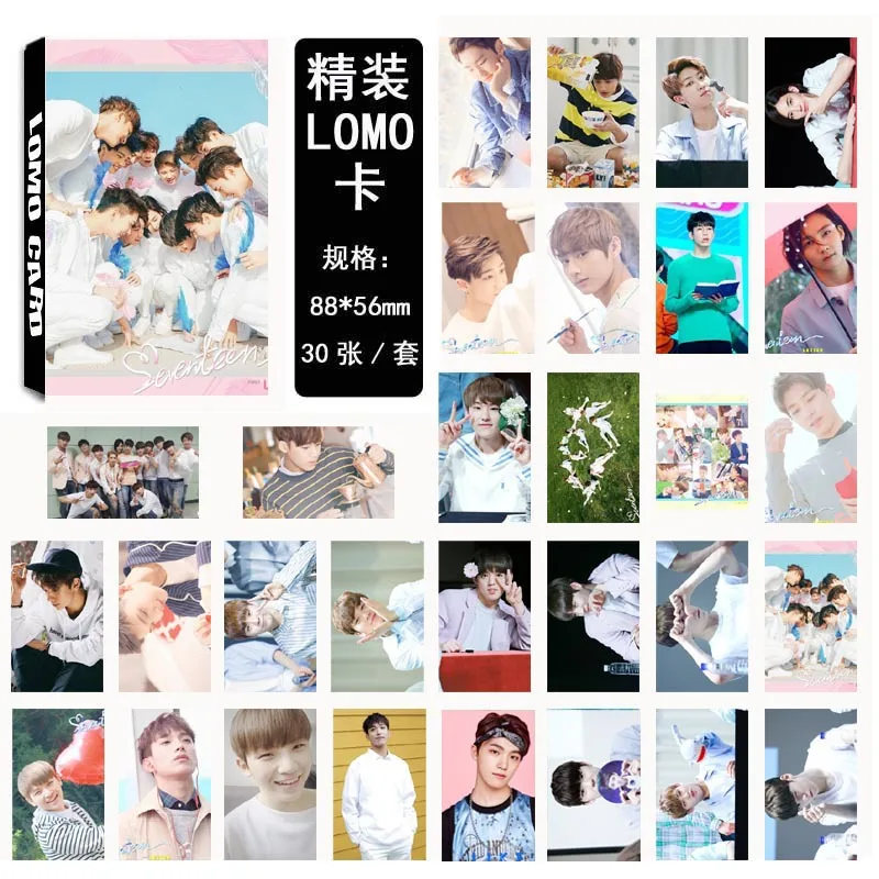 30 шт./компл. Kpop SEVENTEEN Lomo открытки HD Печать высокое качество фотоальбом постеры K-pop