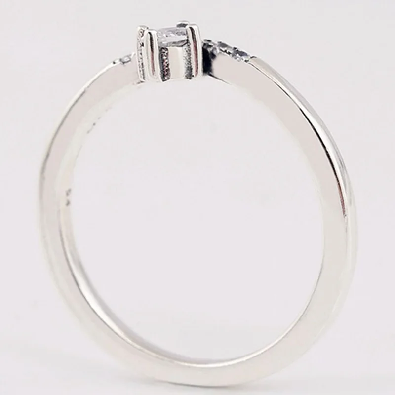 

100% 925 Sterling Silver Pan Ring Silver Shiny Wish Drop Ring For Women Wedding Party Gift Fashion Jewelry