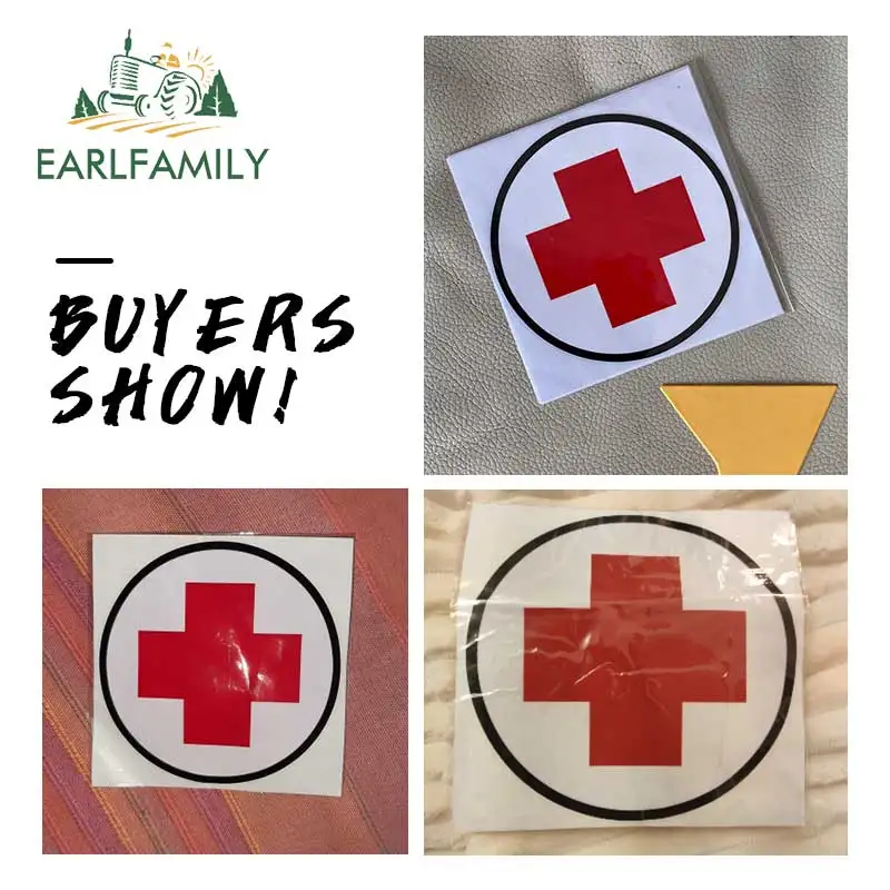 EARLFAMILY 13 см для Красного Креста виниловый материал автомобильные наклейки