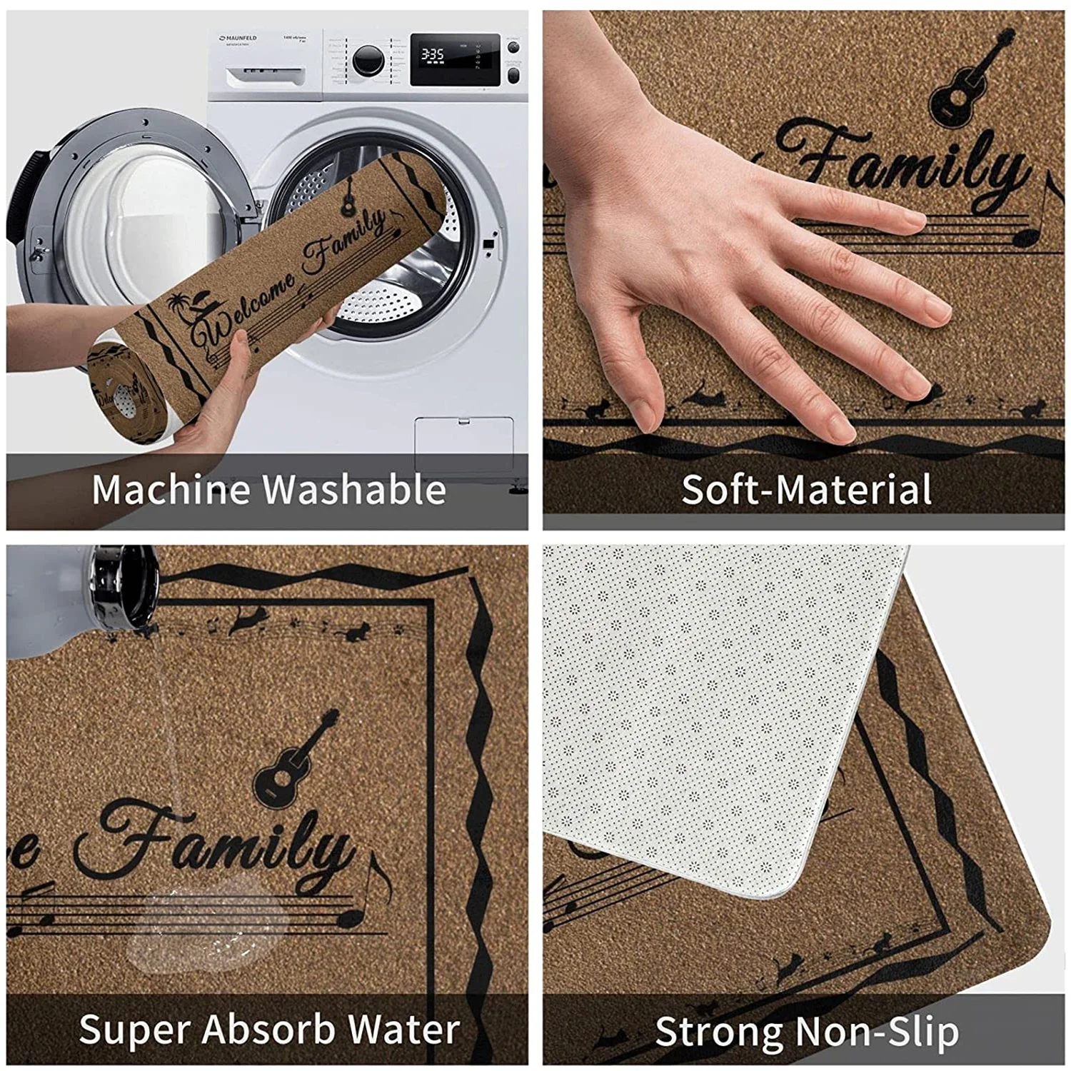 

Entrance mats, non-slip floor mats, door mats, floor mats, kitchen carpets, bathroom mats, balcony mats, room mats