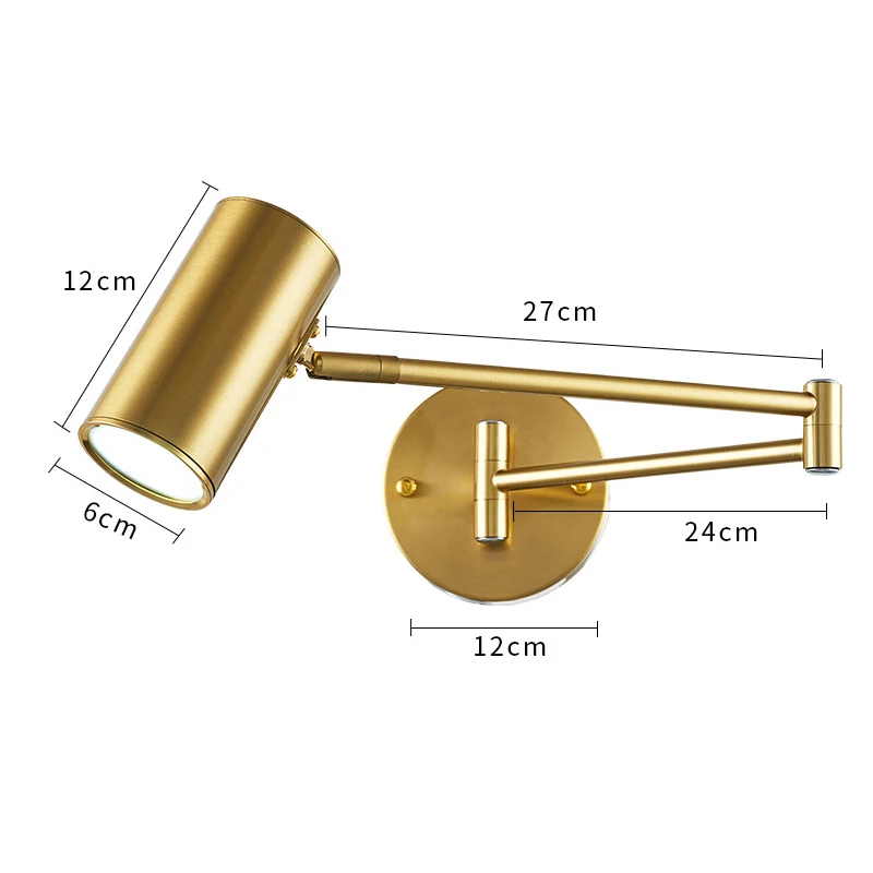 Регулируемая поворотная светодиодсветодиодный настенная лампа с длинным