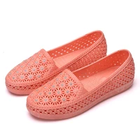 women clogs jelly sandals non slip 2021 summer female flat slippers peep toe shoes lady girls cool hollow eva garden sandals