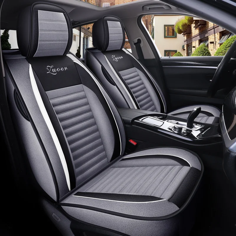 Полное покрытие льняное волокно чехлы для автомобильных сидений Geely gc6 mk geely