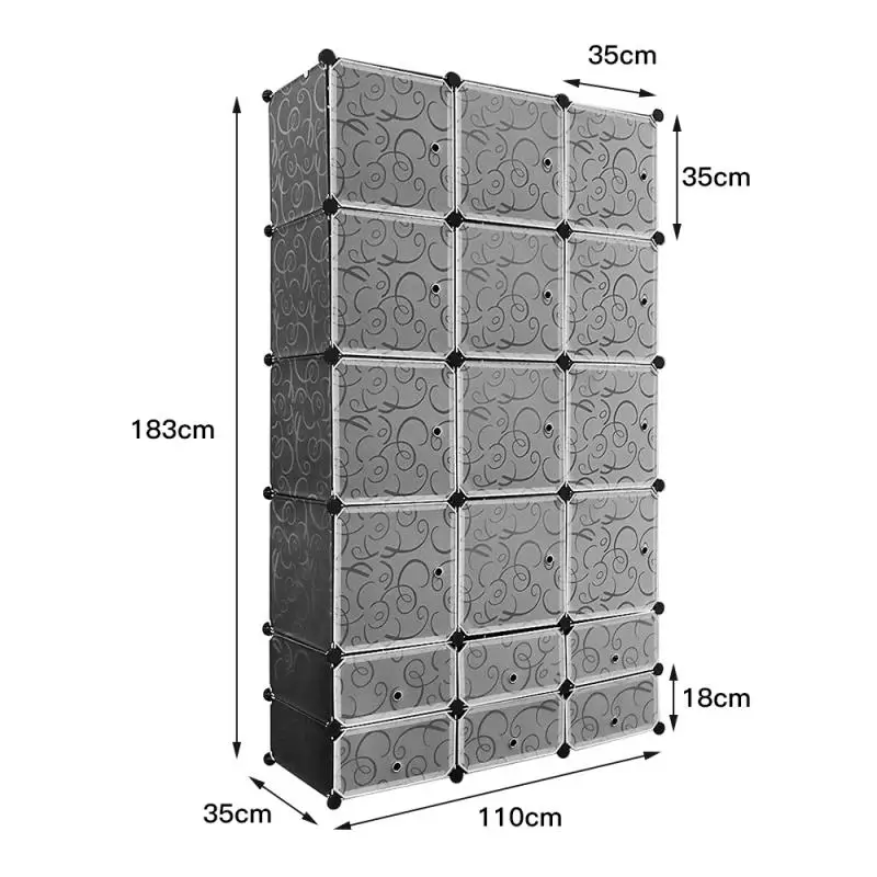 

Dropship Easy To Assemble Plastic Wardrobe Space Saving Home Storage Bedroom Home Furniture Wardrobes Home Storage Racks HWC