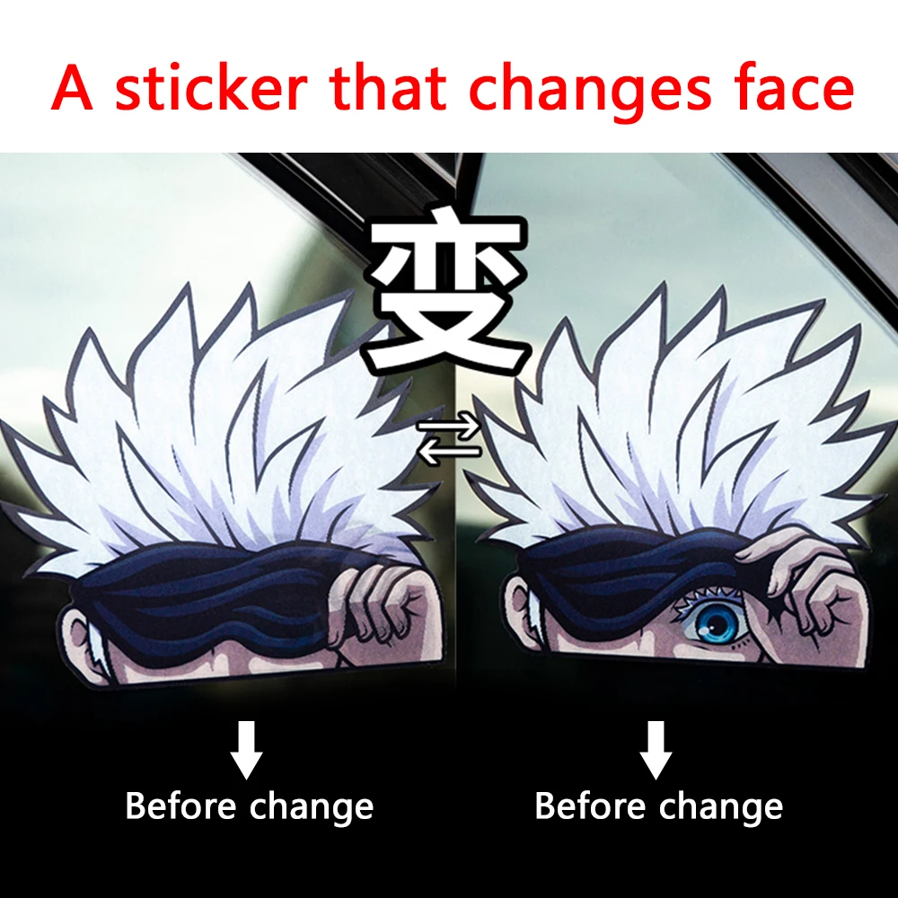 Наклейка, которая меняет лицо, мультяшная наклейка на окно автомобиля, водонепроницаемая наклейка для удаления царапин на корпусе, подарок мужчине