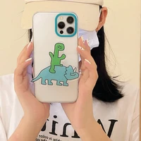 korean ins geometric lozenge bear stand holder bumper phone case for iphone 13 12 11 pro xs max xr x 7 8 plus soft back cover