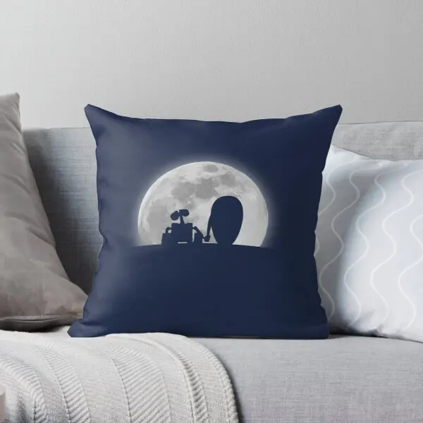 

WallE and EVE in the Moonlight, Awwwww Soft Throw Pillow Cover Print Pillow Case Waist Cushion Cover Pillows NOT Included