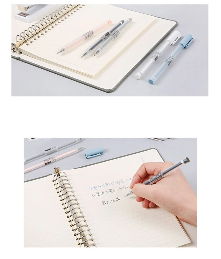 0,35 мм гелевая ручка черновик эскиз одноцветные ручки для школы MUJI стиль черные чернила прозрачный производитель ручка офисные принадлежности
