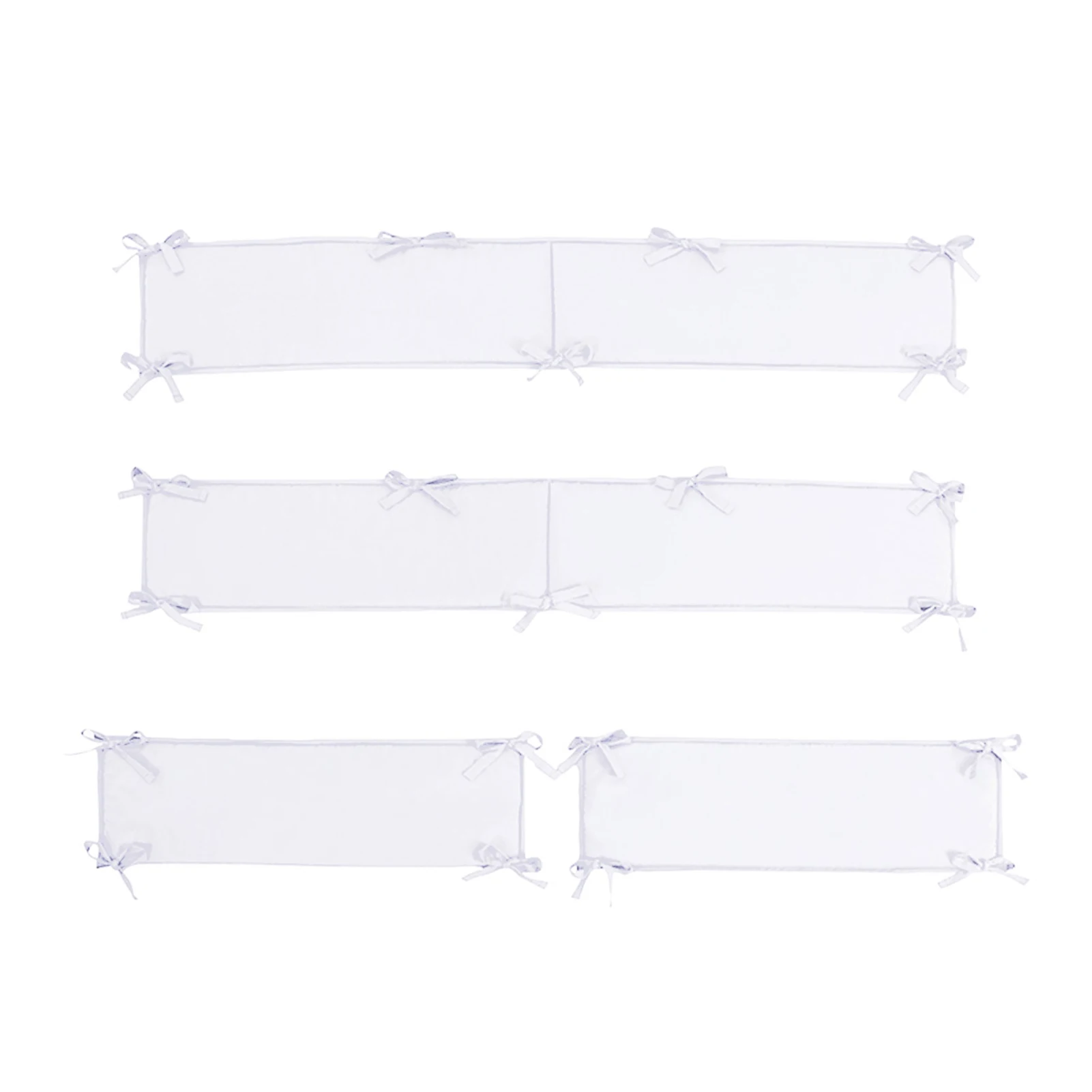 

4pcs/set Home Bedroom For Boys Girls Liner Protector Solid Guard Pad Anti-collision Removable Washable Baby Crib Bumper Thicken