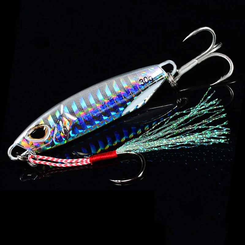 Mini 3D Artificial Bait Fishing Lure Swimbait With 2 Fishhooks Reusable Metal Sinking Casting Lure Jigging Fishing Accessories - Color: 50g