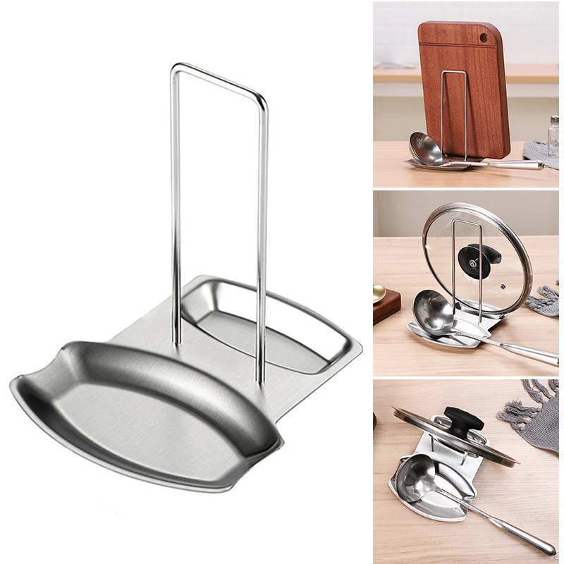 

NEW Spoon Rest and Pot Lid Holder Stainless Steel Rack Shelf Stand Holder Utensil Rest Organizer Kitchen Tool