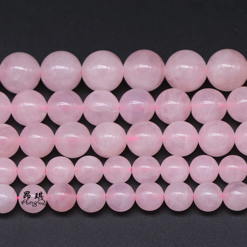 Гладкий натуральный камни с закругленным носком Цвета: розовый кварц бусы 4681012 мм