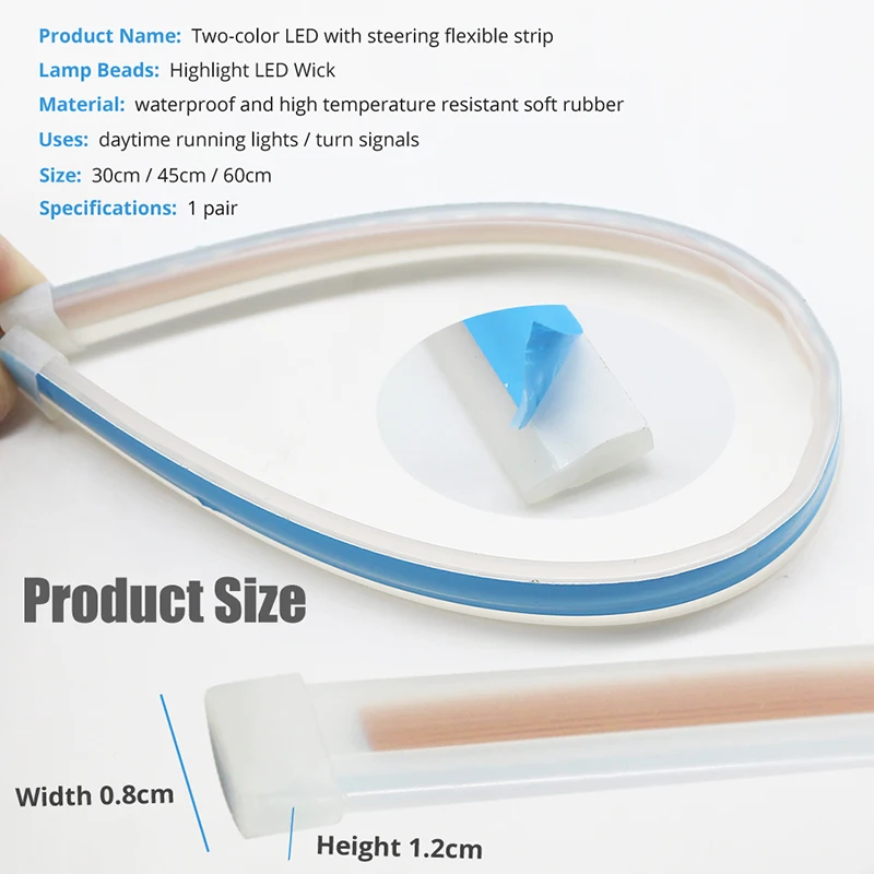 2x автомобильный DRL светодиодный дневные ходовые огни белая желтая фара