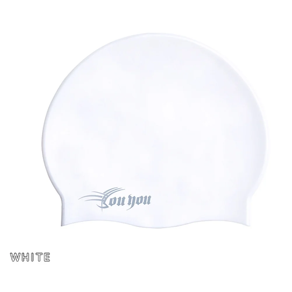 

Silicone Swimming Caps Waterproof Hats Men And Women Adult Comfortable Professional Cap Null Head MT
