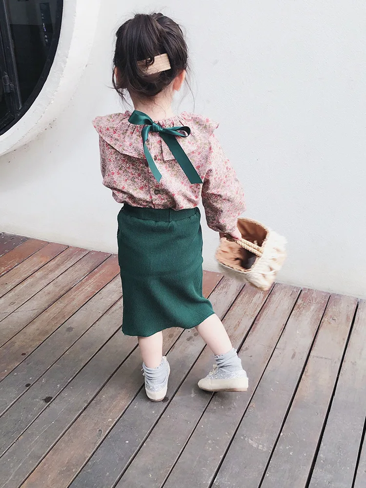 

Children's clothes girls' shirts baby's spring clothes new blouses children's broken flowers, Korean shirt girls blouse