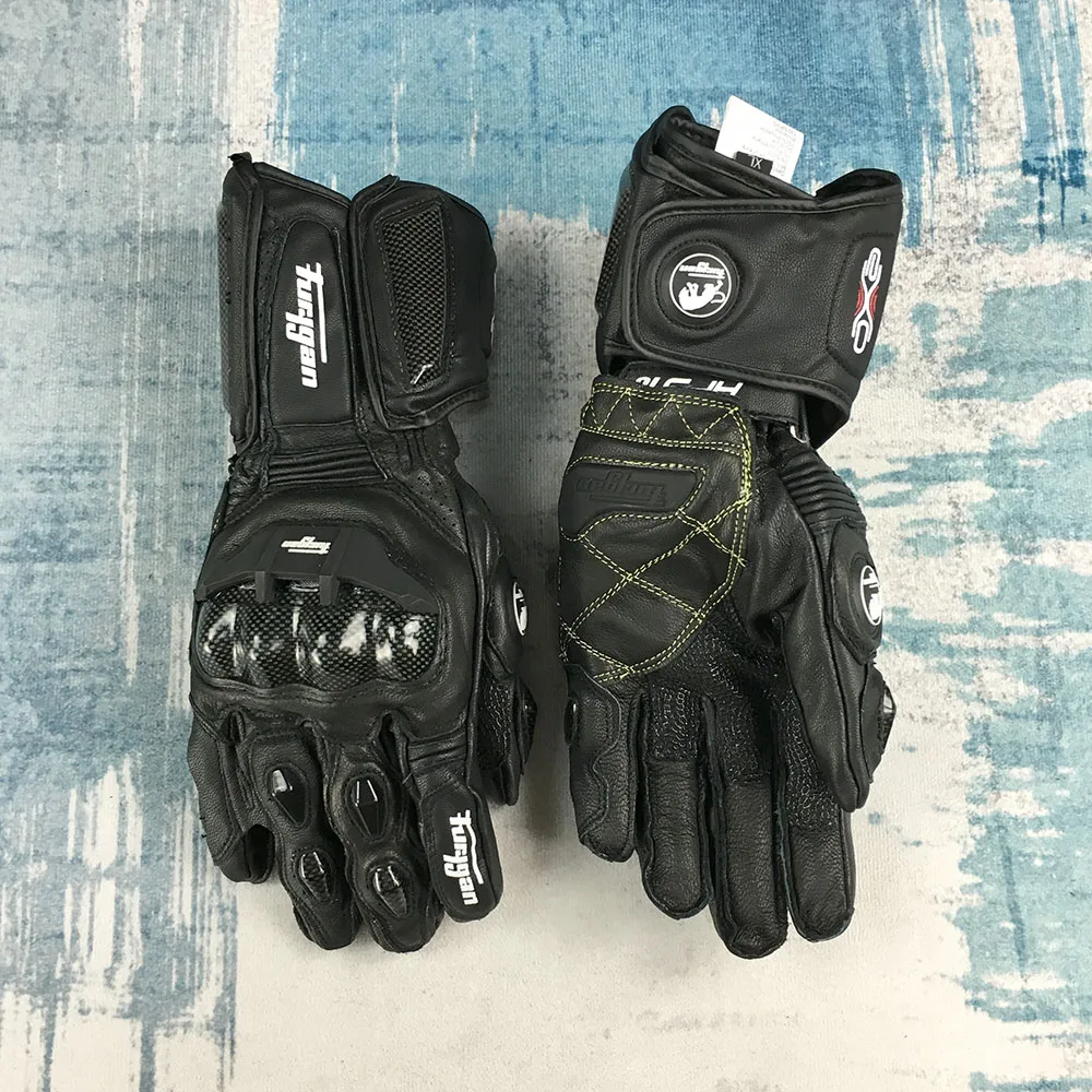 Мотоциклетные Перчатки Furygan AFS 10 Длинные рыцарские кожаные дышащие митенки из