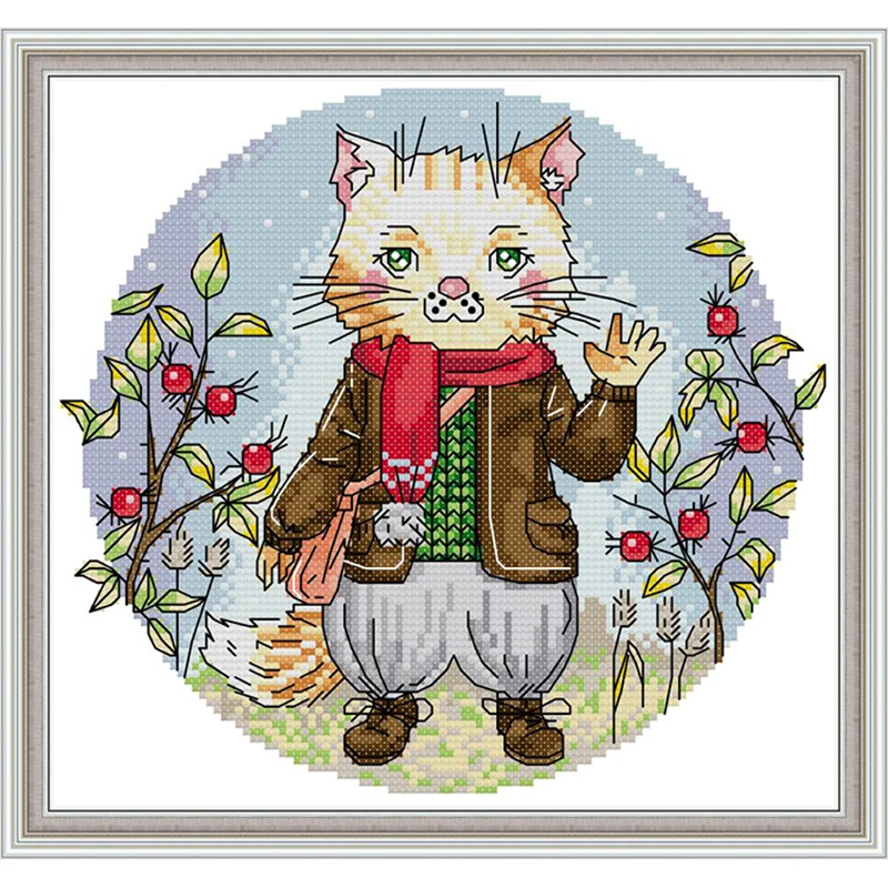 Everlasting Love Mr.cat китайский набор крестиков экологичный хлопок чистый Печатный 14 11CT