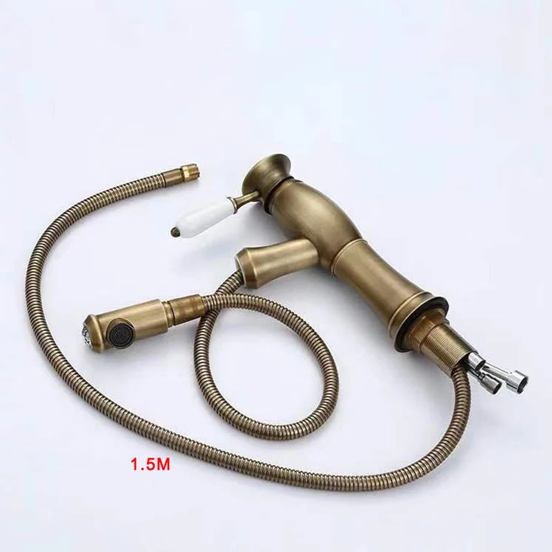 Латунный выдвижной смеситель Wetips для раковины с холодной и горячей водой